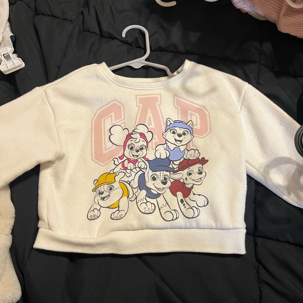 Paw Patrol Pink and White Cartoon Graphic Hoodie